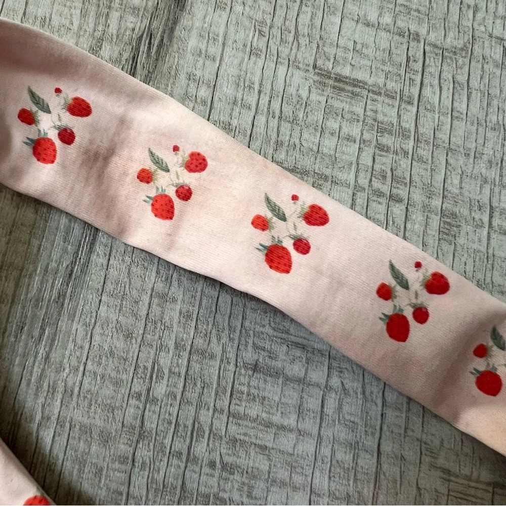 FRANKIE’S BIKINIS Willow Ruched Bikini Top Baby Berry Print Size Medium